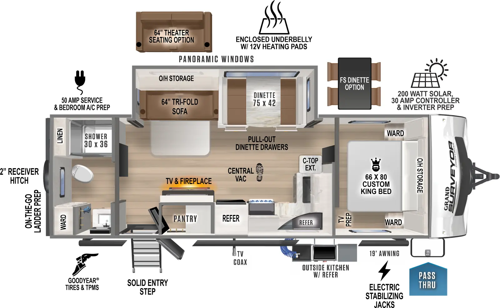 Grand Surveyor 267RBSS Floorplan